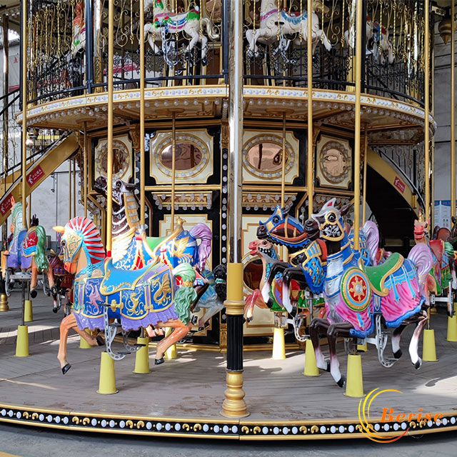 Park Carnival Rides Crown Double-deck Merry Go Round