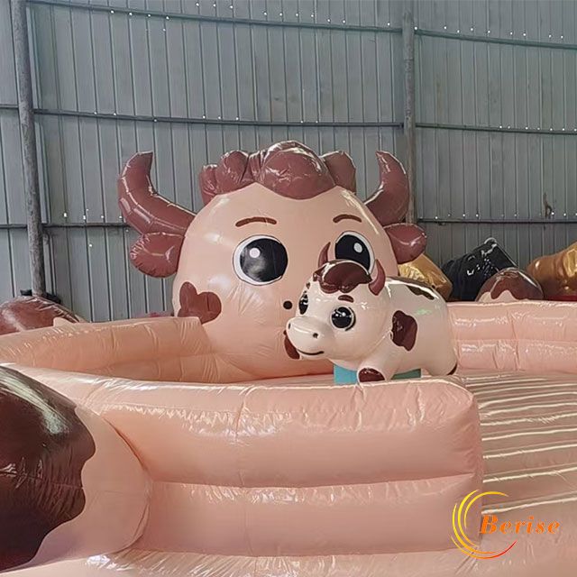 Lovely Dairy Cow Style Inflatable Games Outdoor Children Fun Attractions