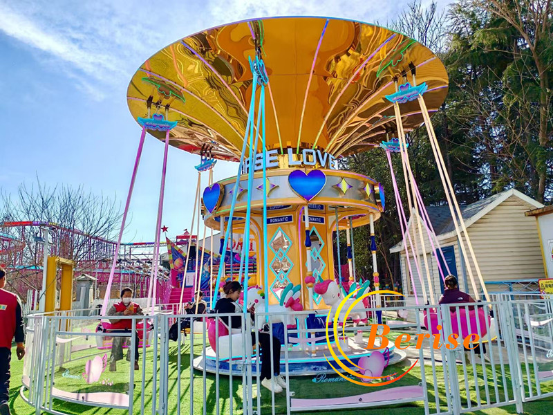 carousel and flying chairs combination amusement rides