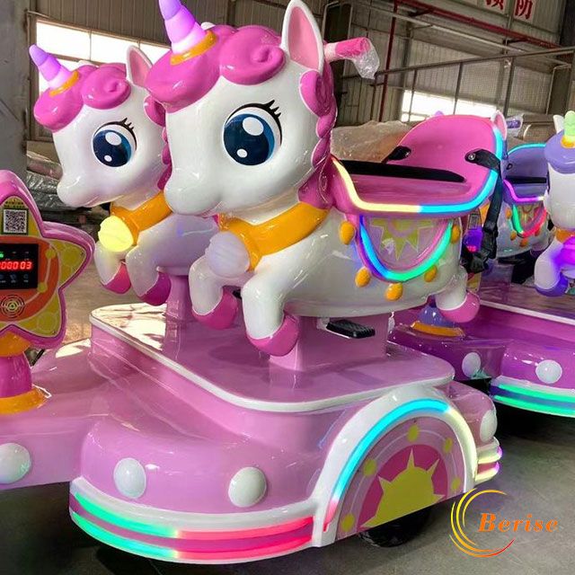 Unicorn style kids train electric animal style trackless train rides